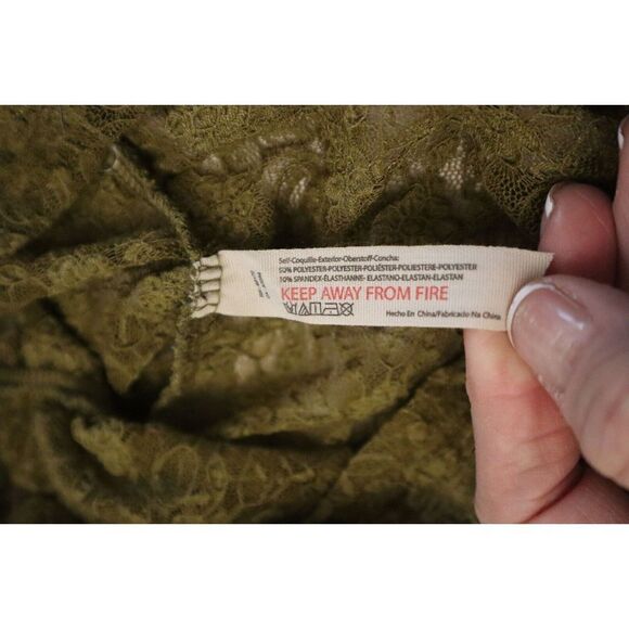 Intimately x Free People Women's Sz XS Green Keep It Simple S/S Lace Baby Tee - Picture 5 of 5